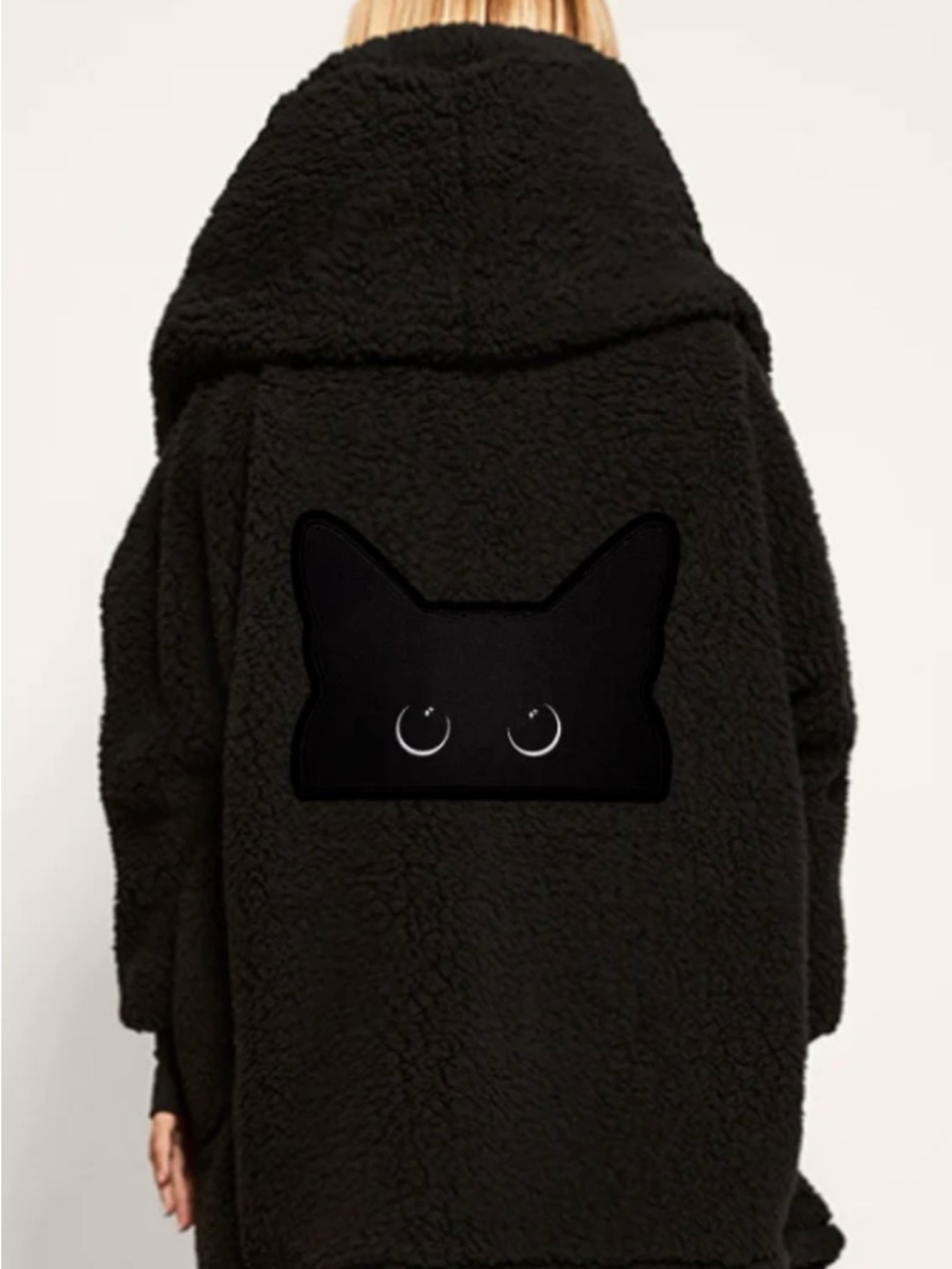 Beth’s Furry Friends Black Cat Logo Sherpa by Jill Martin